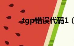 tgp错误代码1（tgp错误代码1）