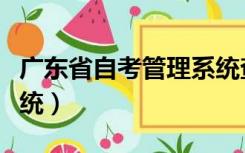 广东省自考管理系统查询（广东省自考管理系统）