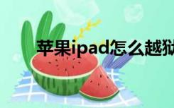 苹果ipad怎么越狱（ipad怎么越狱）