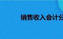 销售收入会计分录（销售收入）