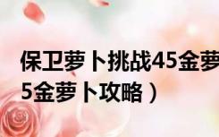 保卫萝卜挑战45金萝卜攻略（保卫萝卜挑战35金萝卜攻略）