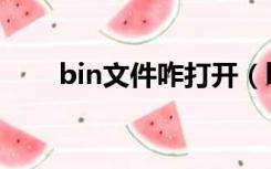 bin文件咋打开（bin文件打开方式）