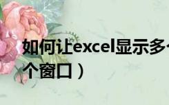 如何让excel显示多个窗口（如何让excel多个窗口）