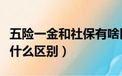 五险一金和社保有啥区别（社保与五险一金有什么区别）