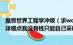 魔兽世界工程学冲级（求wow工程学冲级攻略我已经175了详细点我没有钱只能自己采矿_）