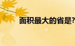 面积最大的省是?（面积最大的省）