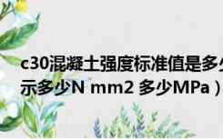 c30混凝土强度标准值是多少（请问混凝土强度等级C30表示多少N mm2 多少MPa）