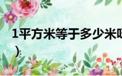 1平方米等于多少米呀?（1平方米等于多少米）