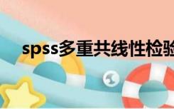 spss多重共线性检验（多重共线性检验）