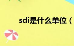 sdi是什么单位（SDI 是什么单位）