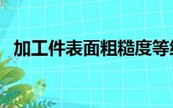 加工件表面粗糙度等级（表面粗糙度等级）