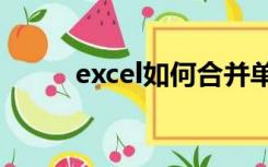 excel如何合并单元格内容不删除