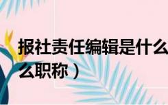 报社责任编辑是什么职位?（报社编辑属于什么职称）