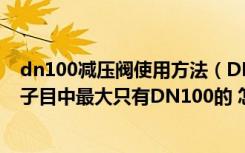 dn100减压阀使用方法（DN150的减压阀套什么定额 定额子目中最大只有DN100的 怎）