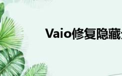 Vaio修复隐藏分区（vaio x）