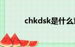 chkdsk是什么意思（chkdsk）