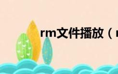 rm文件播放（rm播放器下载）