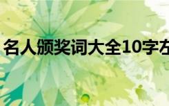 名人颁奖词大全10字左右（名人颁奖词大全）