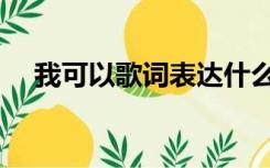 我可以歌词表达什么意思（我可以歌词）