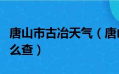 唐山市古冶天气（唐山古冶的空气质量指数怎么查）