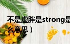 不是虚胖是strong是什么意思（strong是什么意思）