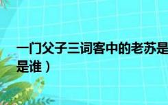 一门父子三词客中的老苏是谁?（一门父子三词客中的老苏是谁）