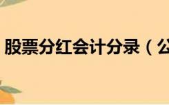 股票分红会计分录（公司股东分红会计分录）