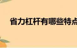 省力杠杆有哪些特点（省力杠杆有哪些）