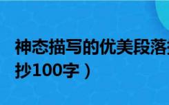 神态描写的优美段落摘抄100字（优美段落摘抄100字）