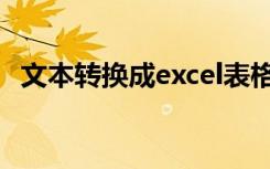 文本转换成excel表格（文本转换成excel）