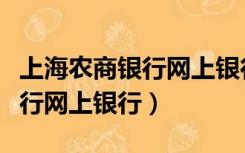 上海农商银行网上银行登录不了（上海农商银行网上银行）