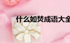 什么如焚成语大全（什么如焚成语）