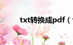 txt转换成pdf（txt转换成word）