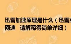 迅雷加速原理是什么（迅雷高速通道是什么原理 难道能提高网速   请解释得简单详细）