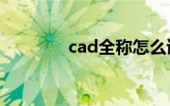 cad全称怎么读（cad全称）