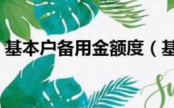 基本户备用金额度（基本户提取备用金限额）