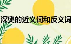 深奥的近义词和反义词枯瘦的近义词和反义词