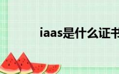 iaas是什么证书（iaas是什么）