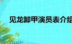 见龙卸甲演员表介绍（见龙卸甲演员表）