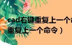 cad右键重复上一个命令设置不了（cad右键重复上一个命令）