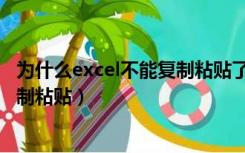 为什么excel不能复制粘贴了（为什么两个excel之间无法复制粘贴）