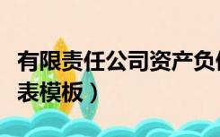 有限责任公司资产负债表模板（企业资产负债表模板）