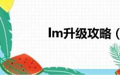 lm升级攻略（lm练级路线）