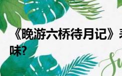 《晚游六桥待月记》表达了作者怎样的欣赏趣味?