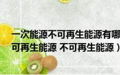 一次能源不可再生能源有哪些（什么叫一次能源 二次能源 可再生能源 不可再生能源）