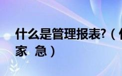 什么是管理报表?（什么是管理报表  谢谢大家  急）