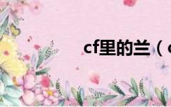 cf里的兰（cf兰的裤衩）