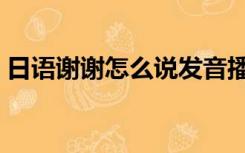 日语谢谢怎么说发音播放（日语谢谢怎么说）