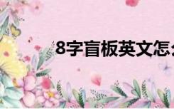 8字盲板英文怎么写（8字盲板）