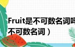 Fruit是不可数名词吗（fruit是可数名词还是不可数名词）